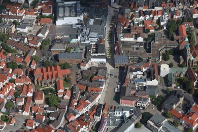 Innenstadt mit Rathaus Luftbild Innenstadt mit Rathaus
